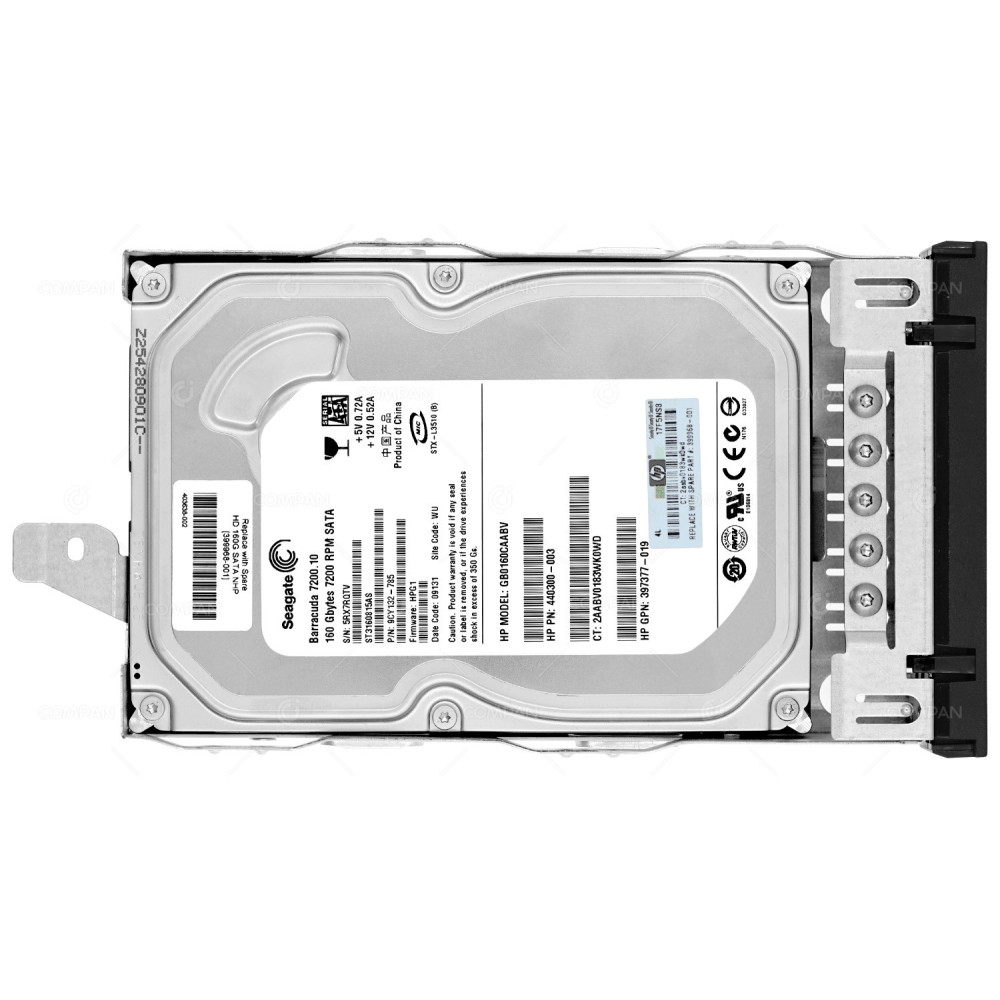 399968-001 SEAGATE HDD 160GB 7.2K SATA 3.5" LFF